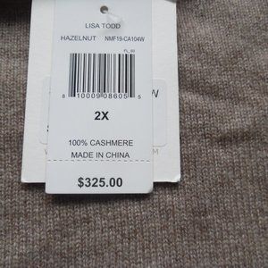 NWT Lisa Todd Cashmere sweater